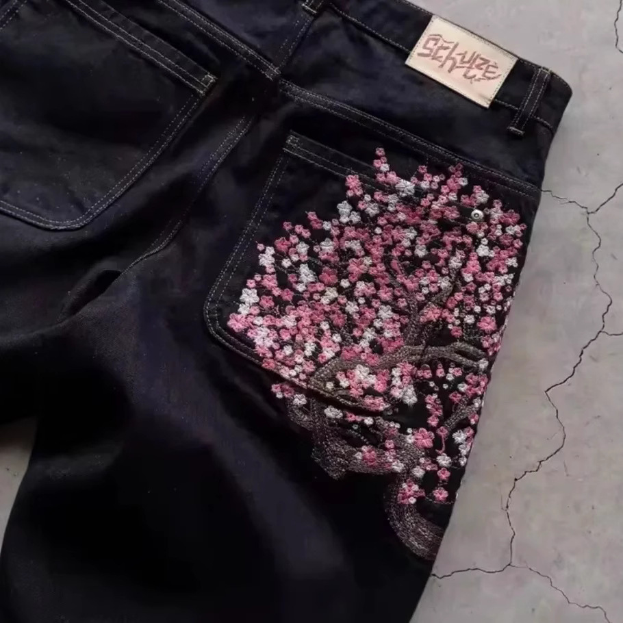 Women's Embroidered High Waist Jeans