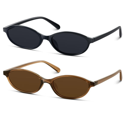 2 Pack Vintage Y2K Glasses