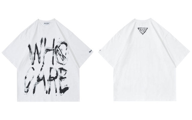 who cares graphic tee