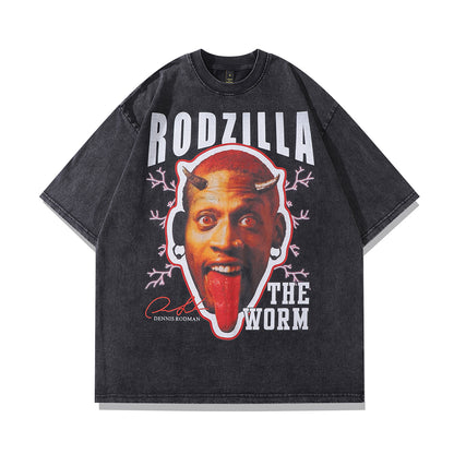 Vintage Oversized Dennis Rodman Basketball Graphic Tee