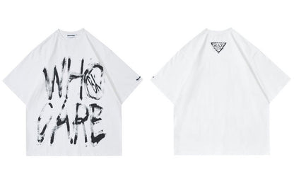 who cares graphic tee