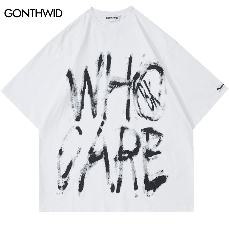 who cares graphic tee