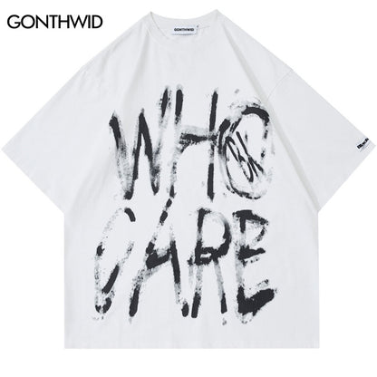 who cares graphic tee
