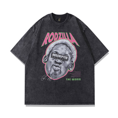 Vintage Oversized Dennis Rodman Basketball Graphic Tee