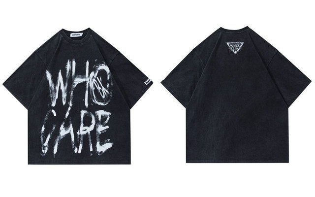 who cares graphic tee