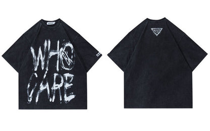 who cares graphic tee