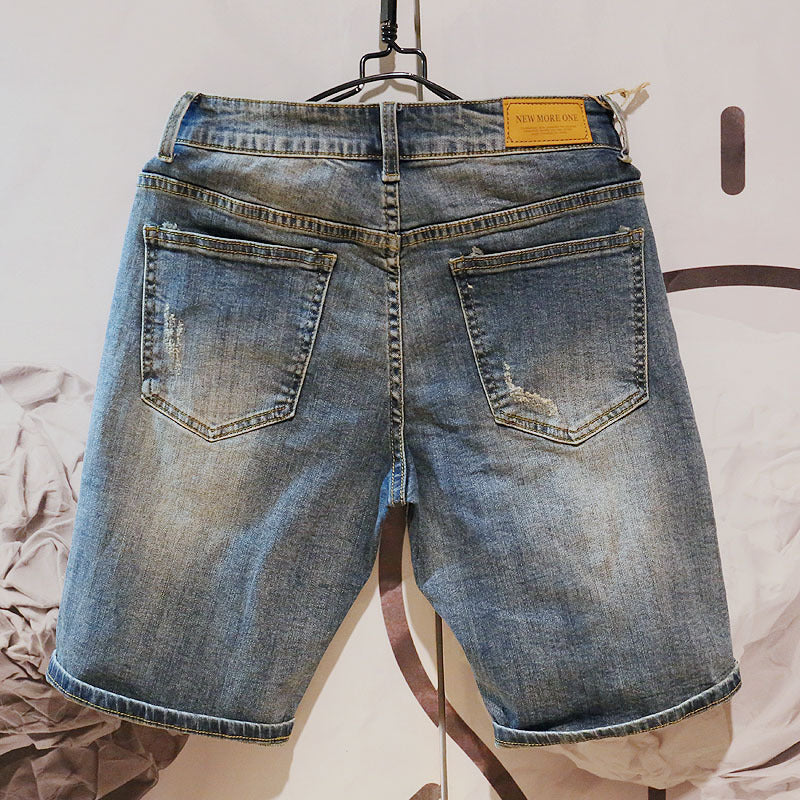 Men's Blue Baggy Denim Shorts - Summer Fashion Style