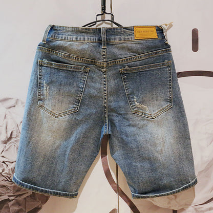 Men's Blue Baggy Denim Shorts - Summer Fashion Style