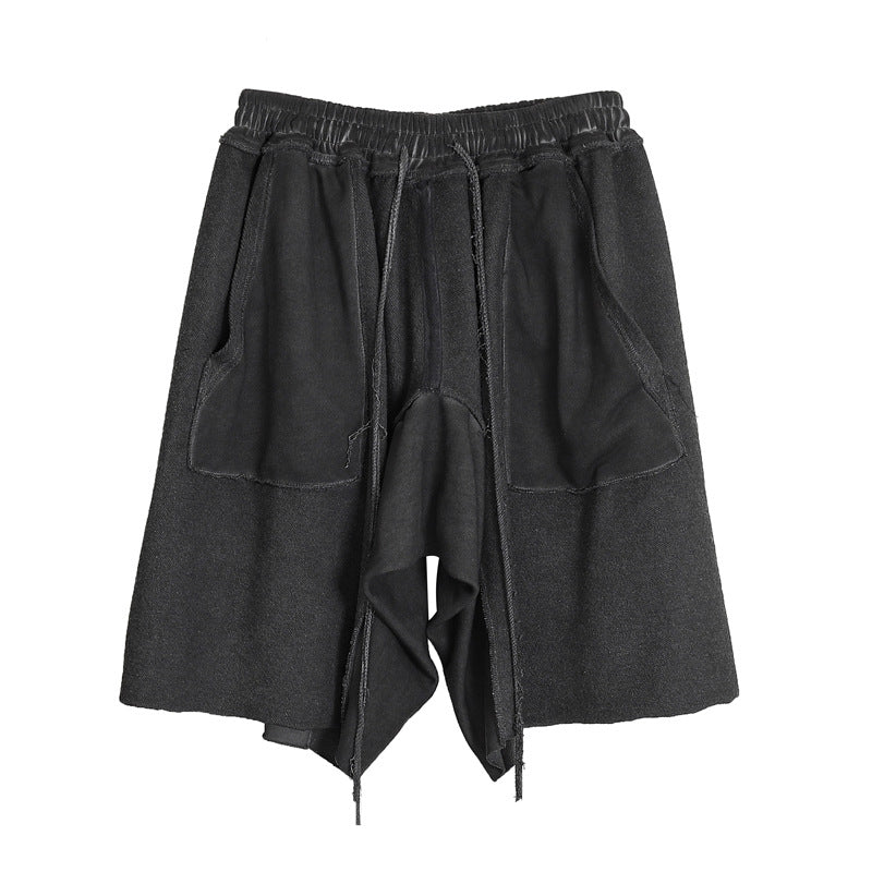 Men's Washed Terry Stitching Shorts