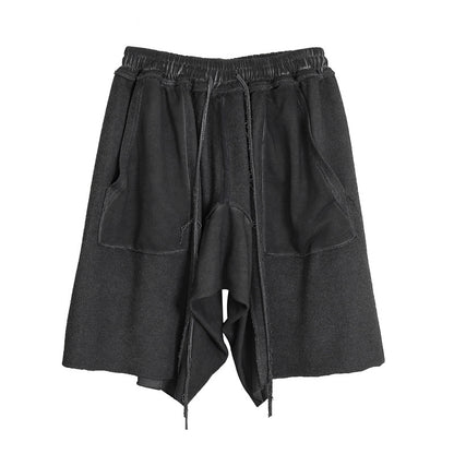 Men's Washed Terry Stitching Shorts