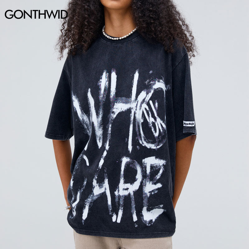 who cares graphic tee