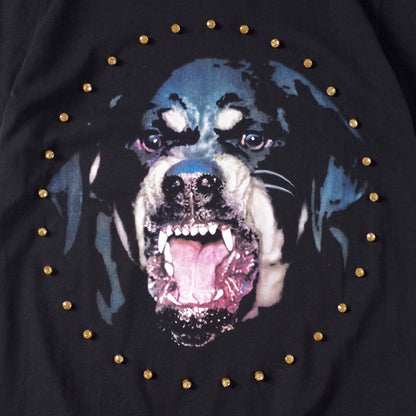 Dog Graphic T-Shirt with Diamonds