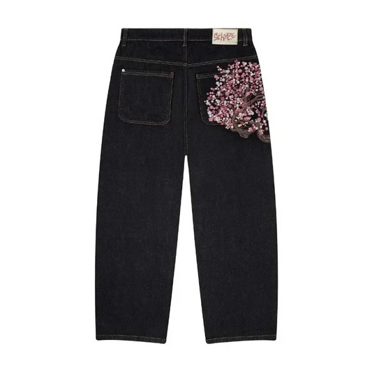 Women's Embroidered High Waist Jeans