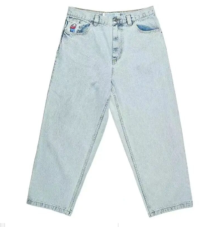 Baggy Big Boy Jeans - Dark Blue Y2K Retro Style (One Piece)