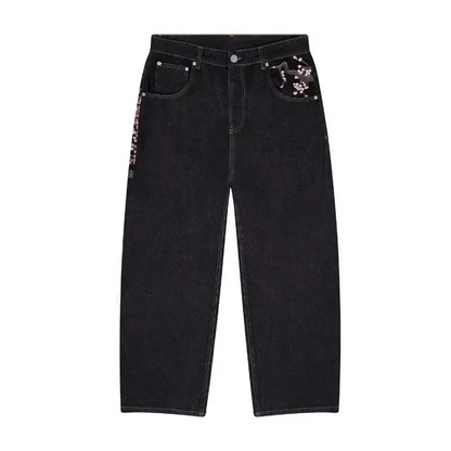 Women's Embroidered High Waist Jeans