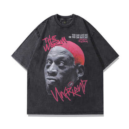 Vintage Oversized Dennis Rodman Basketball Graphic Tee