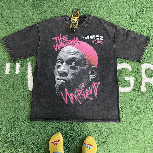 Vintage Oversized Dennis Rodman Basketball Graphic Tee