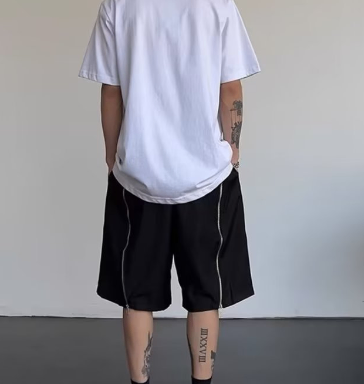 Men's Contrast Color Stitching Suit Shorts