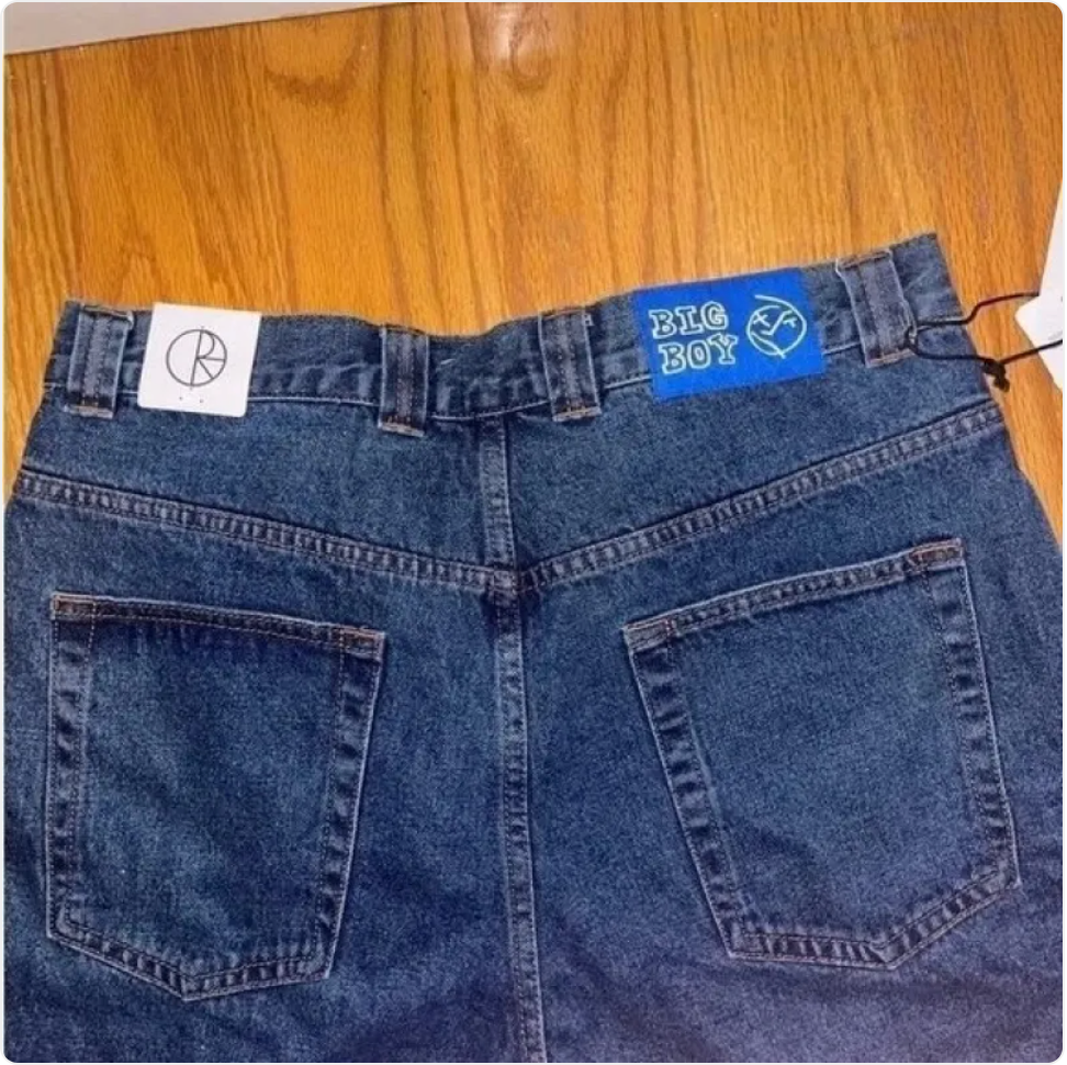 Cartoon Embroidered Denim Shorts